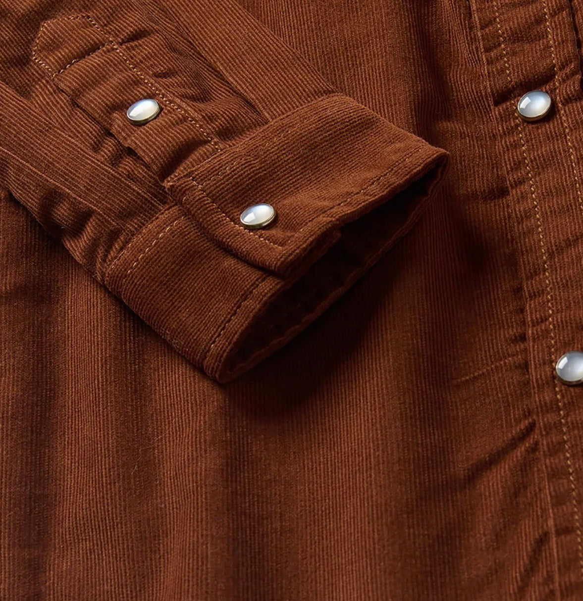 Boys Brown Corduroy Button Down Shirt