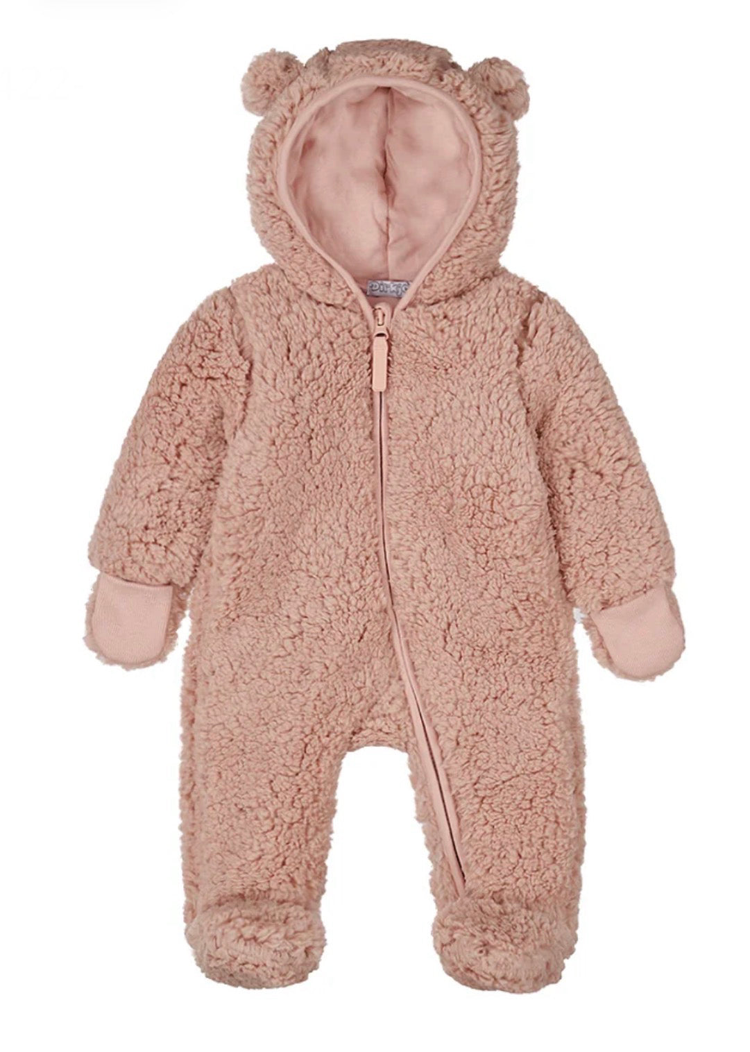 Girls Fluffy Bear Snowsuit