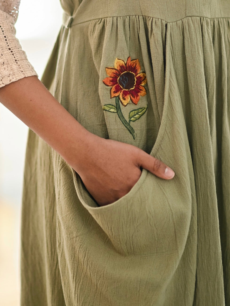 Sunflower Pinafore Dress