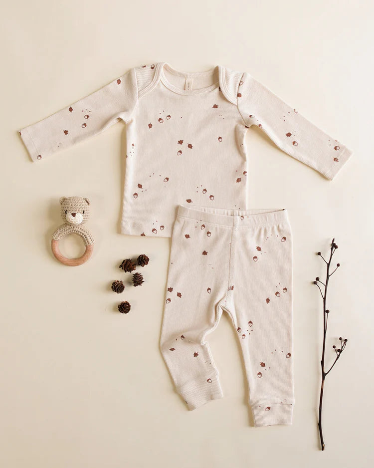 Acorn Ribbed Tee And Leggings Set