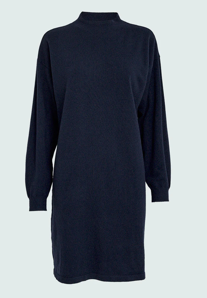 Mock Neck Knit Sweater Dress