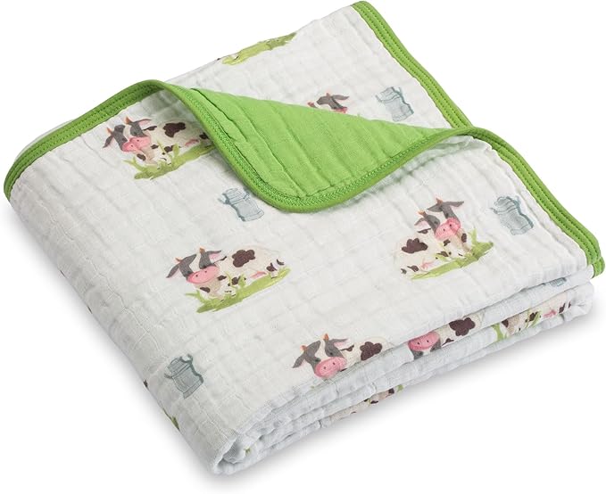 Moo Moo Toddler Muslin Blanket