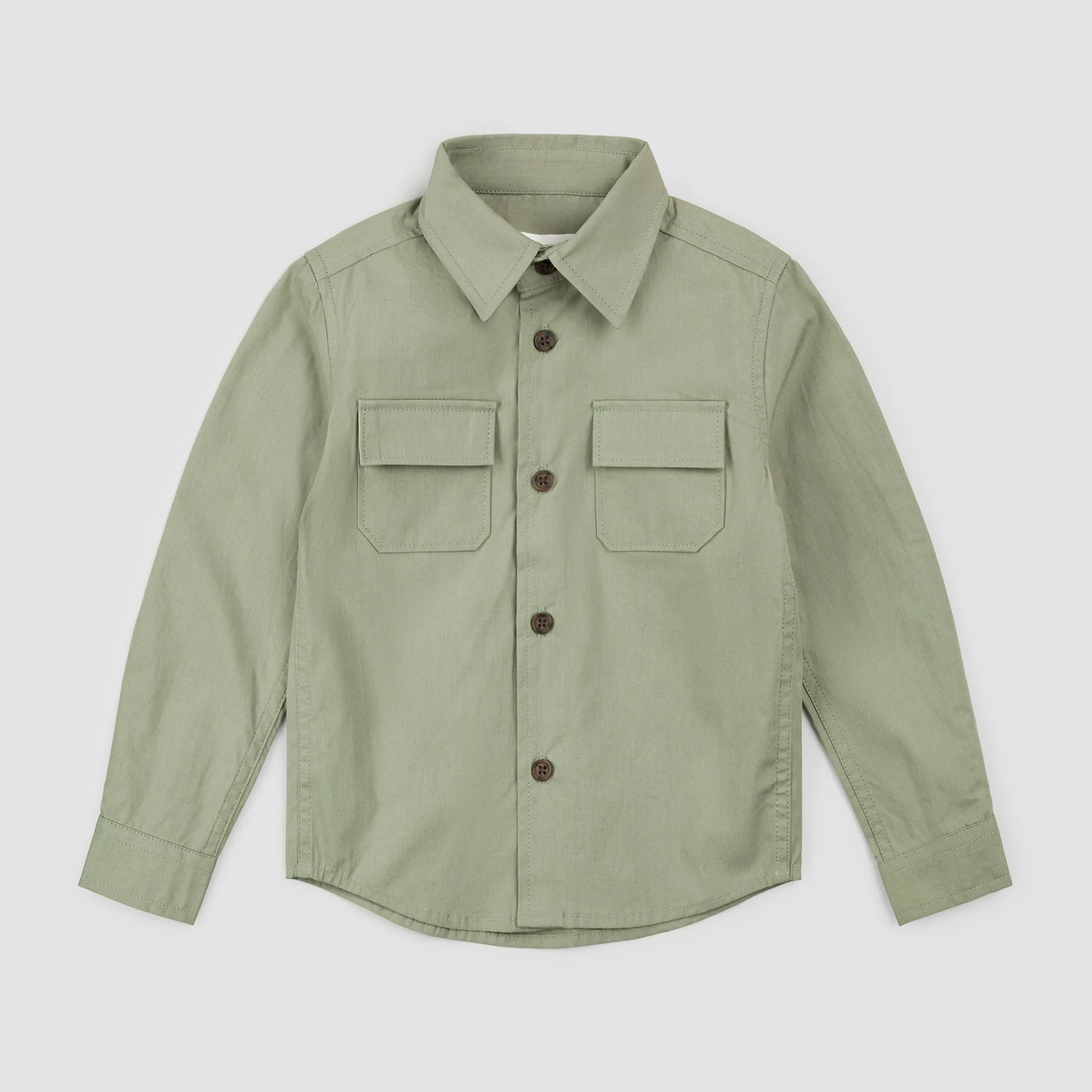 Sage Poplin Button-Down Shirt