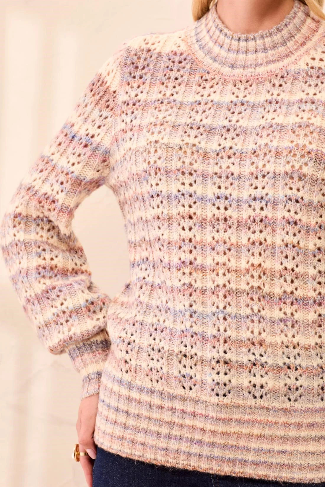 Pansy Knit Crewneck Sweater