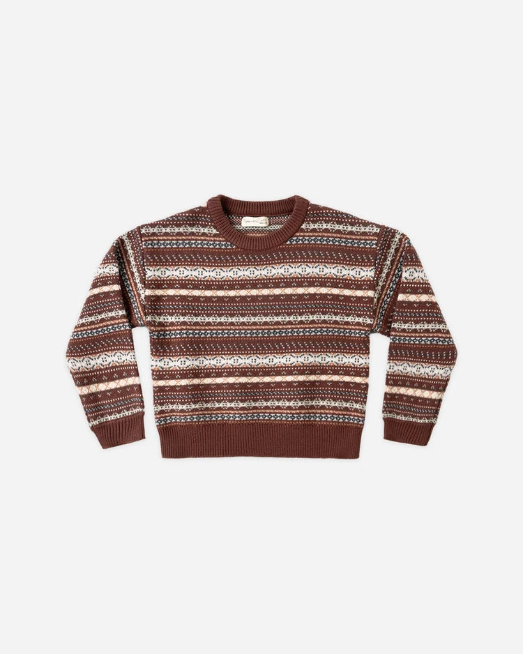 Multi-Stripe Aspen Mulberry Sweater