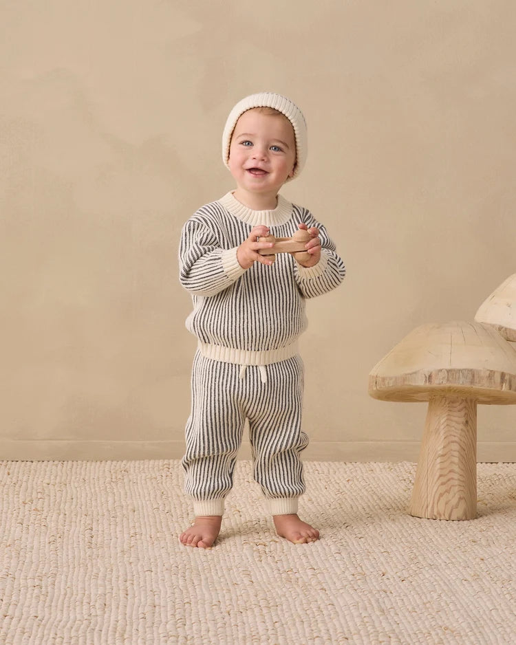 Boys Relaxed Midnight Stripe Knit Sweater