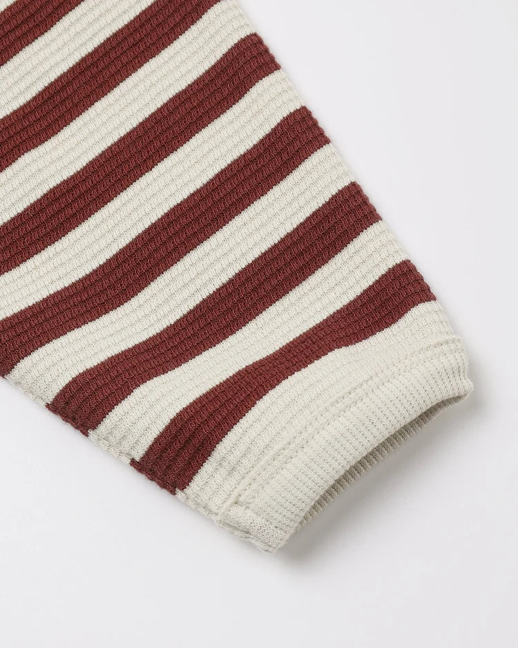 Red Cherry Stripe Waffle Knit Set