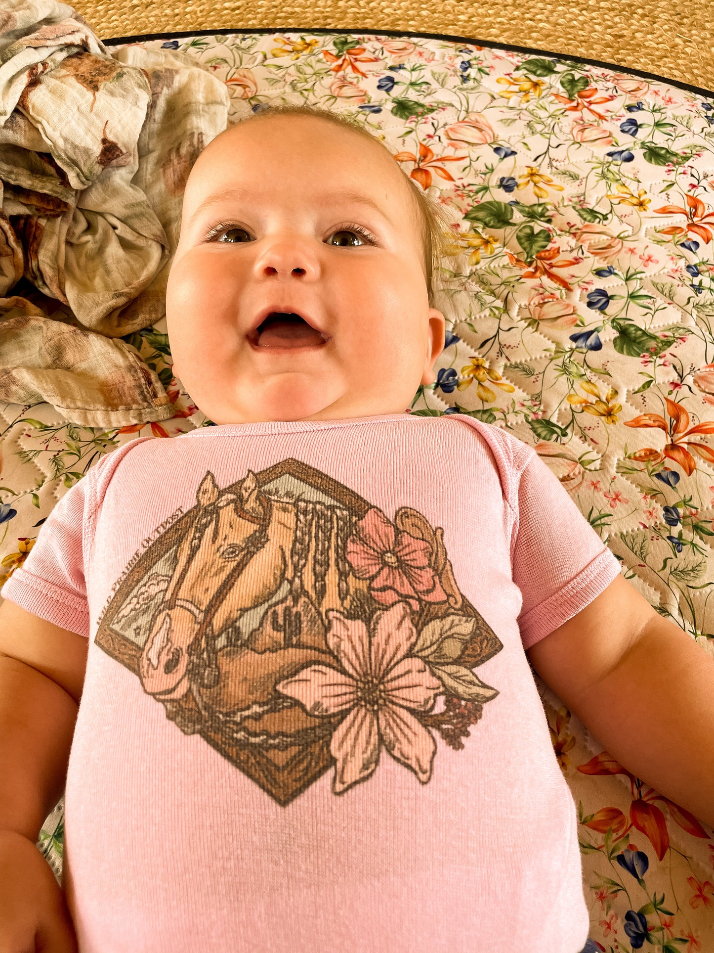 Pali Horse Sunset Baby Onesie