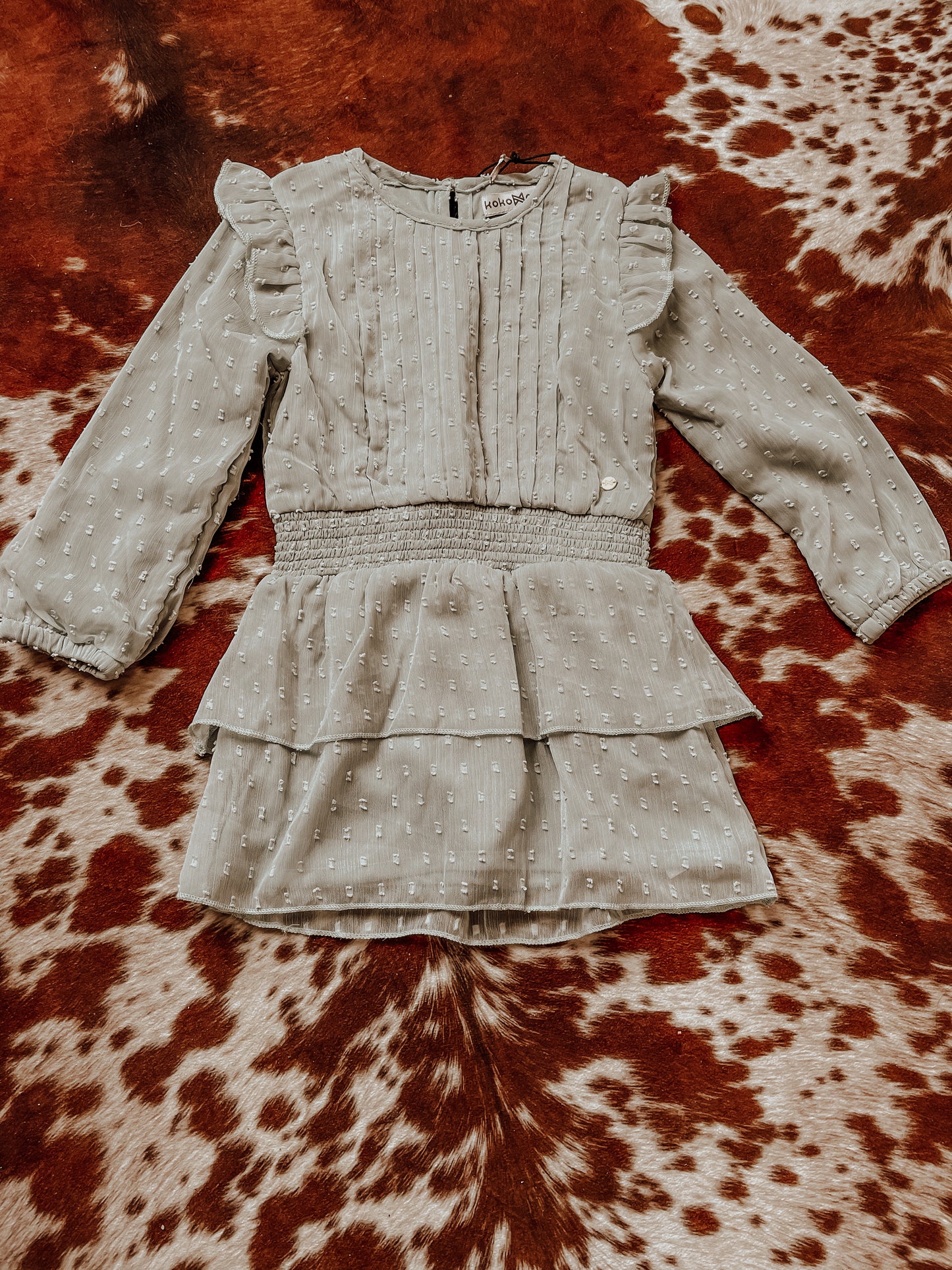 Dusty Blue Dot Dress