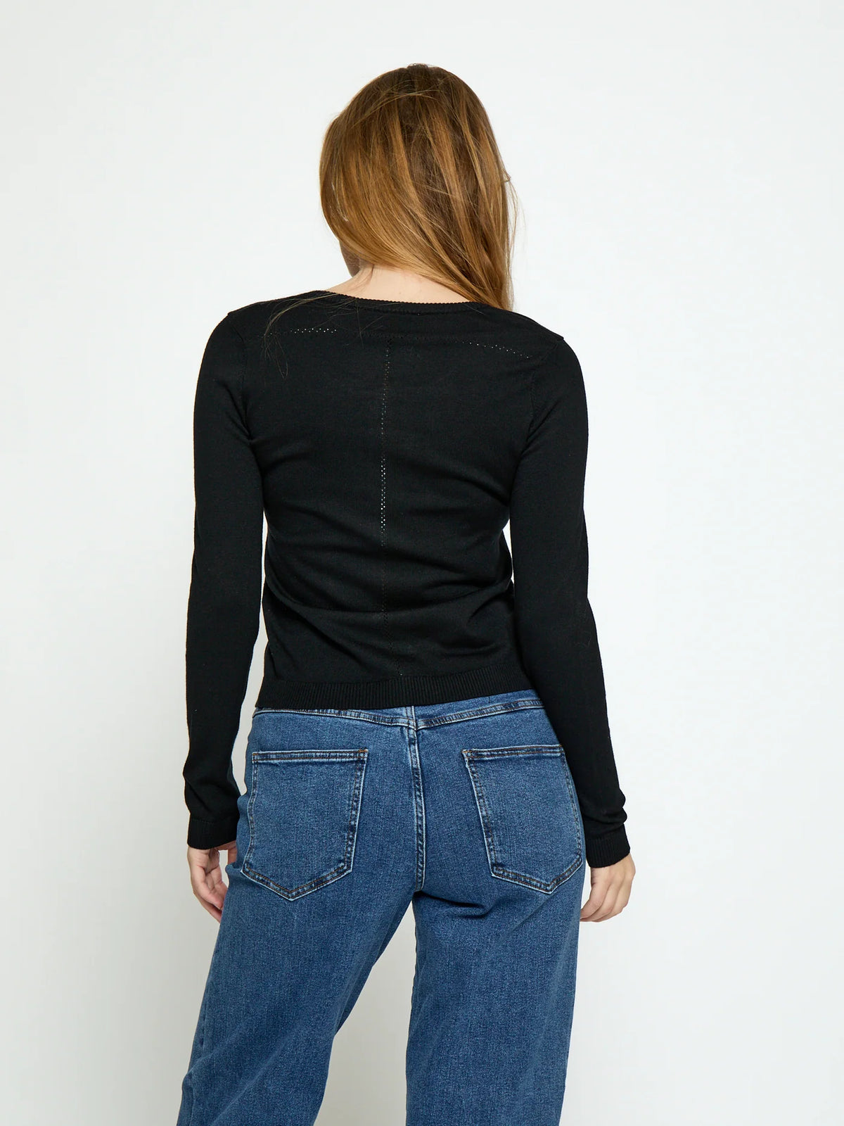 Classic Black Button Cardigan
