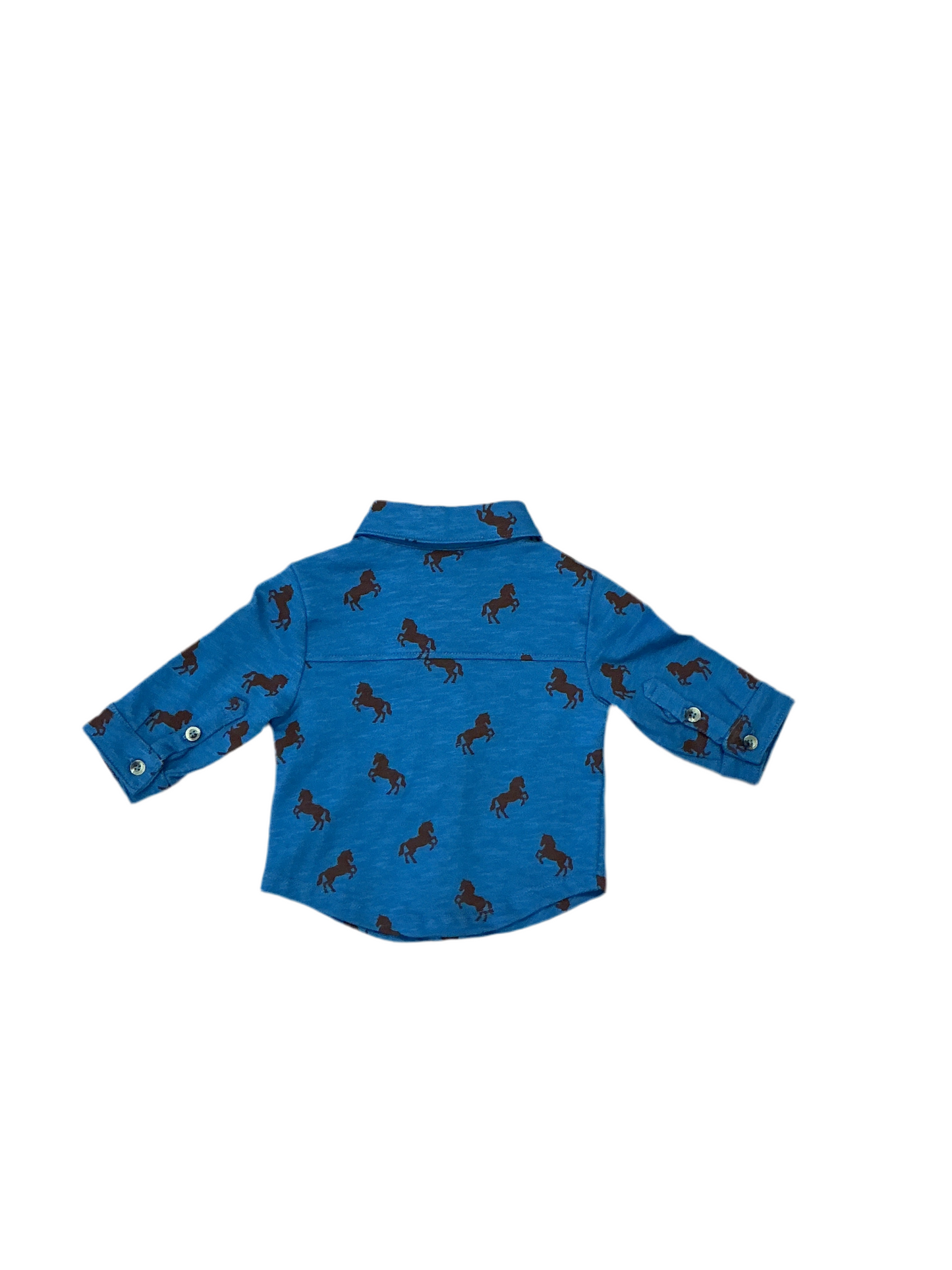 Button down horse jersey shirt