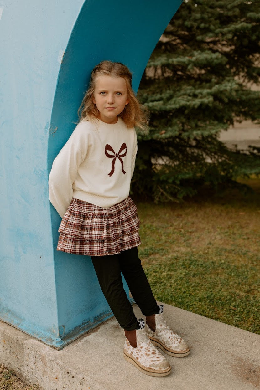 Plaid Tiered Mini Skirt