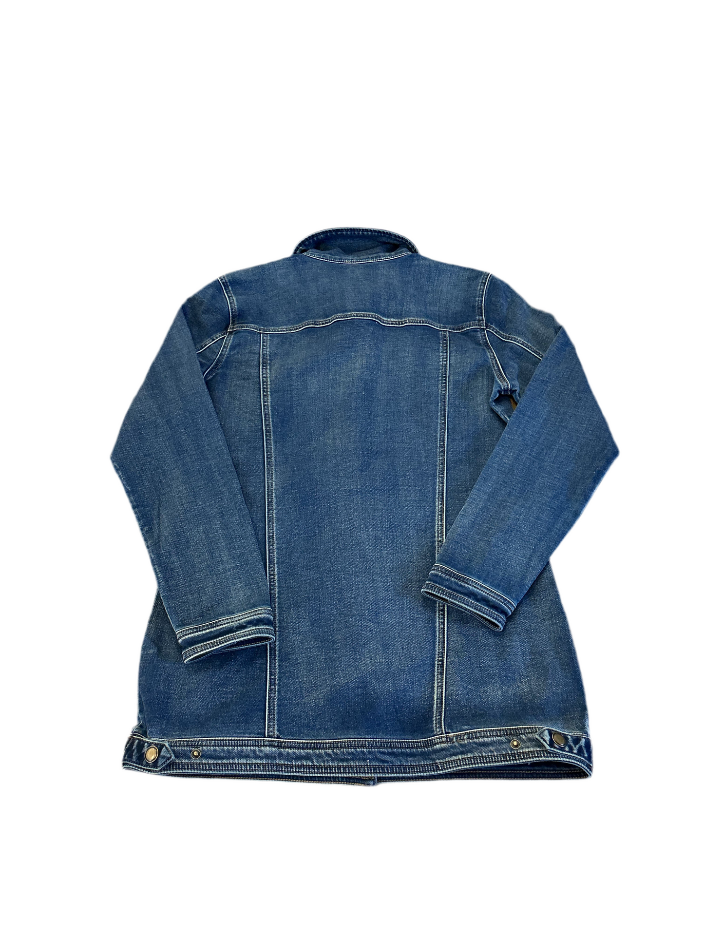 Fitted Denim Maxi Jacket