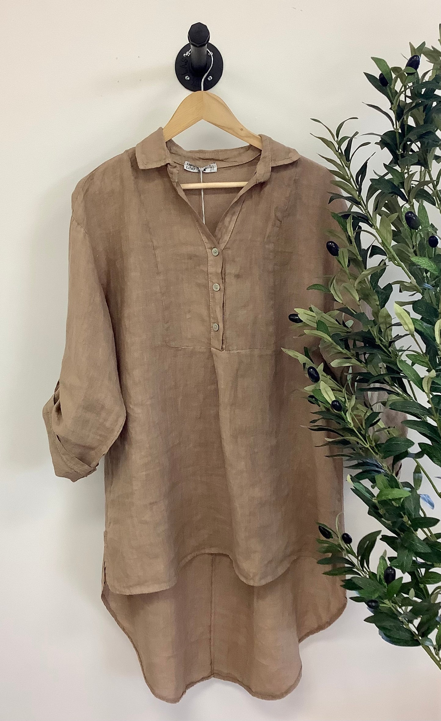 Linen tunic blouse