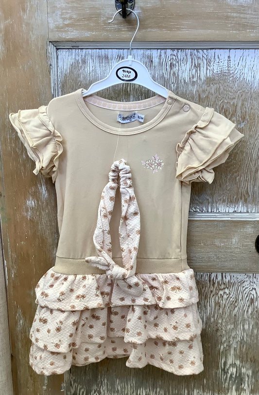 Flowered Skirt T-Shirt Dress