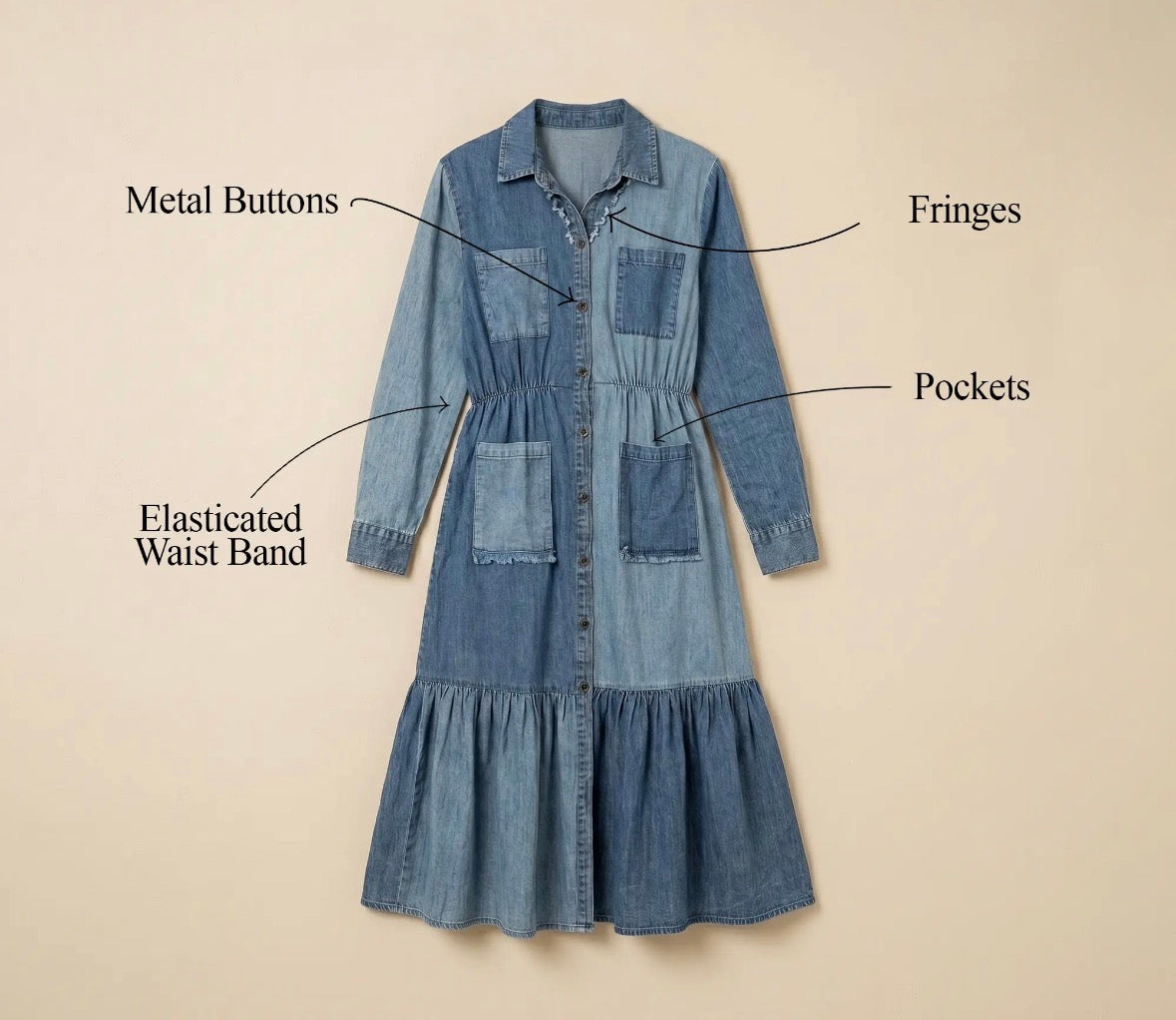 Vintage Bohemian Tiered Midi Dress