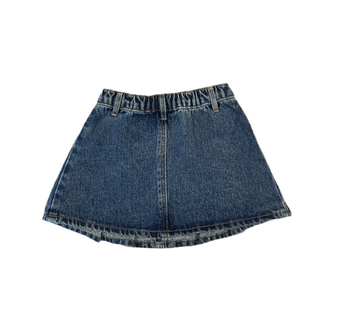 Pleated Denim Skirt