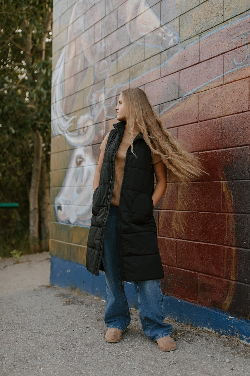 Long Quilted Puffer Vest