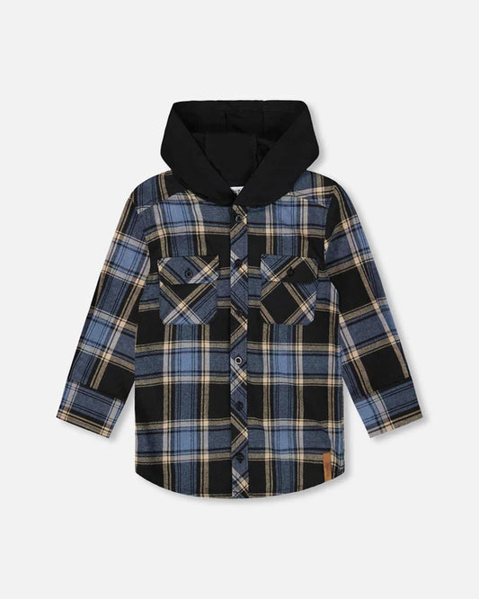 Plaid Hooded Shacket