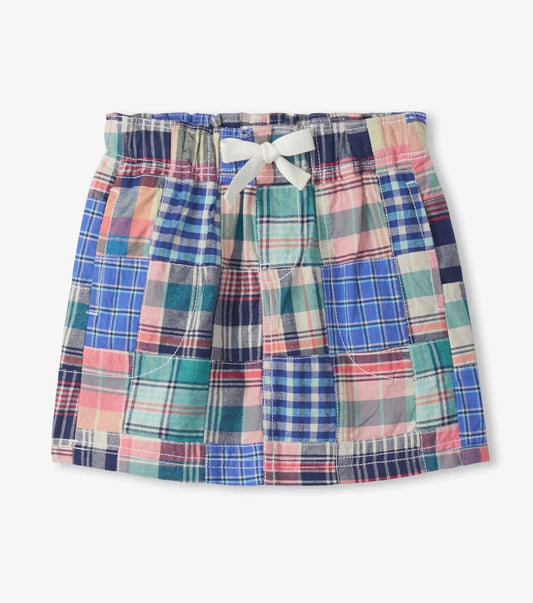 Girls Retro Plaid Skirt