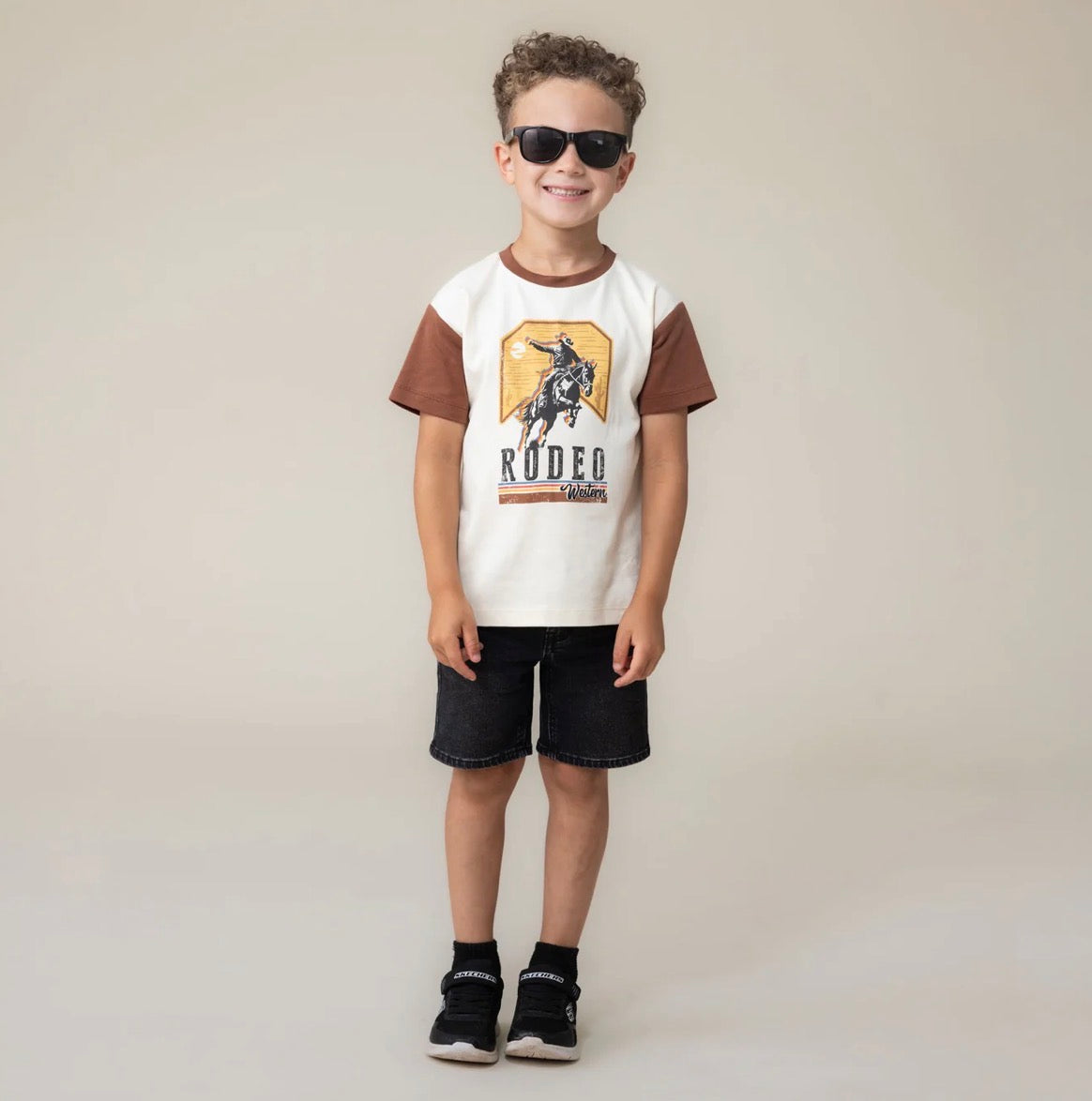 Boys Black Denim Shorts