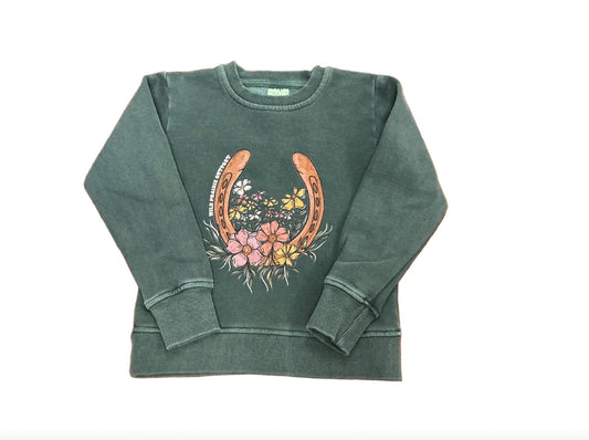 Women’s Floral Horseshoe Crewneck