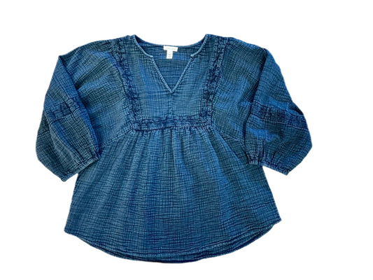 Muslin Embroidered Peasant Blouse