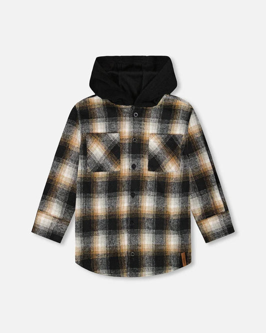Flannel Hooded Shacket