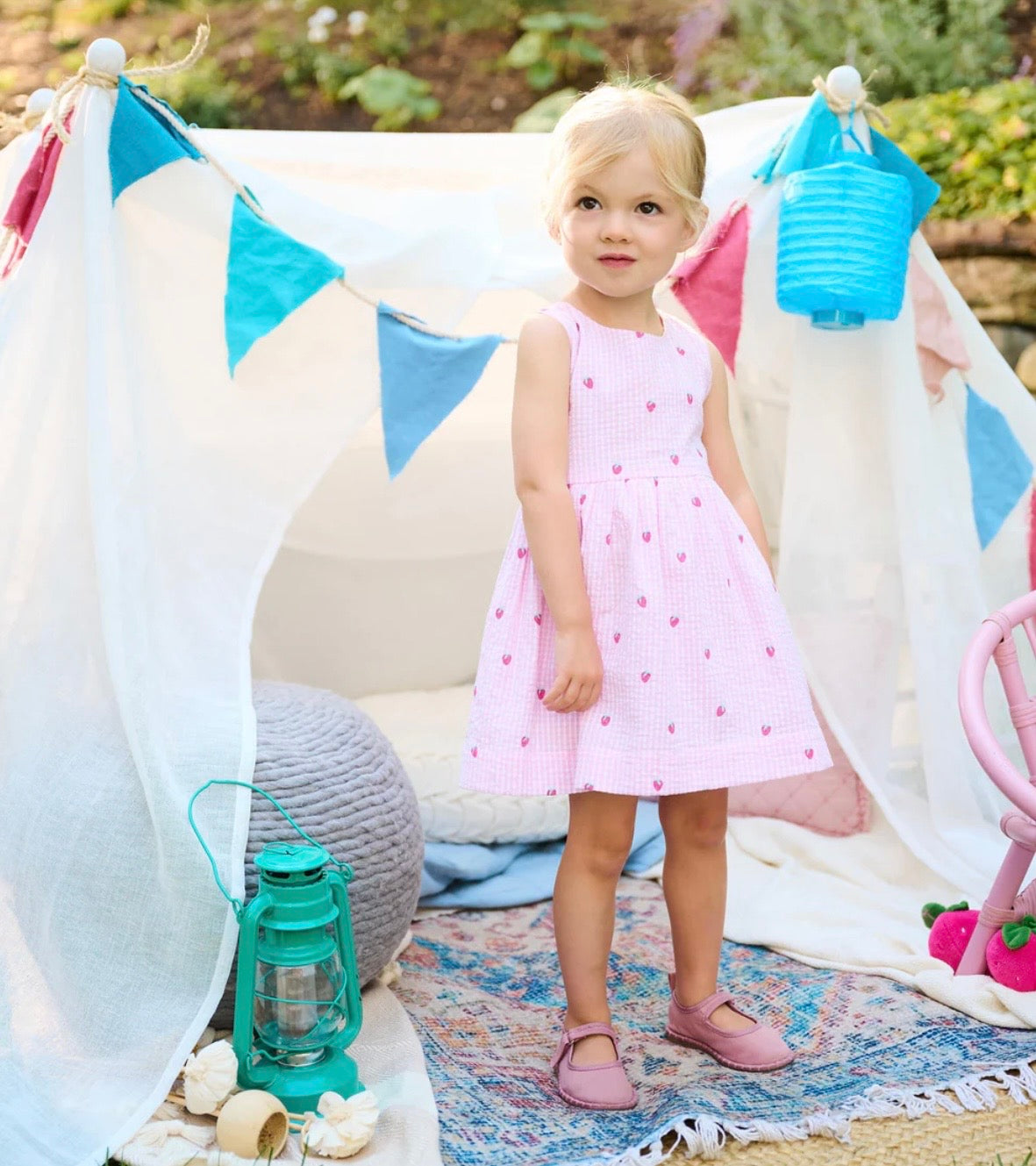 Baby Gingham Strawberry Dress