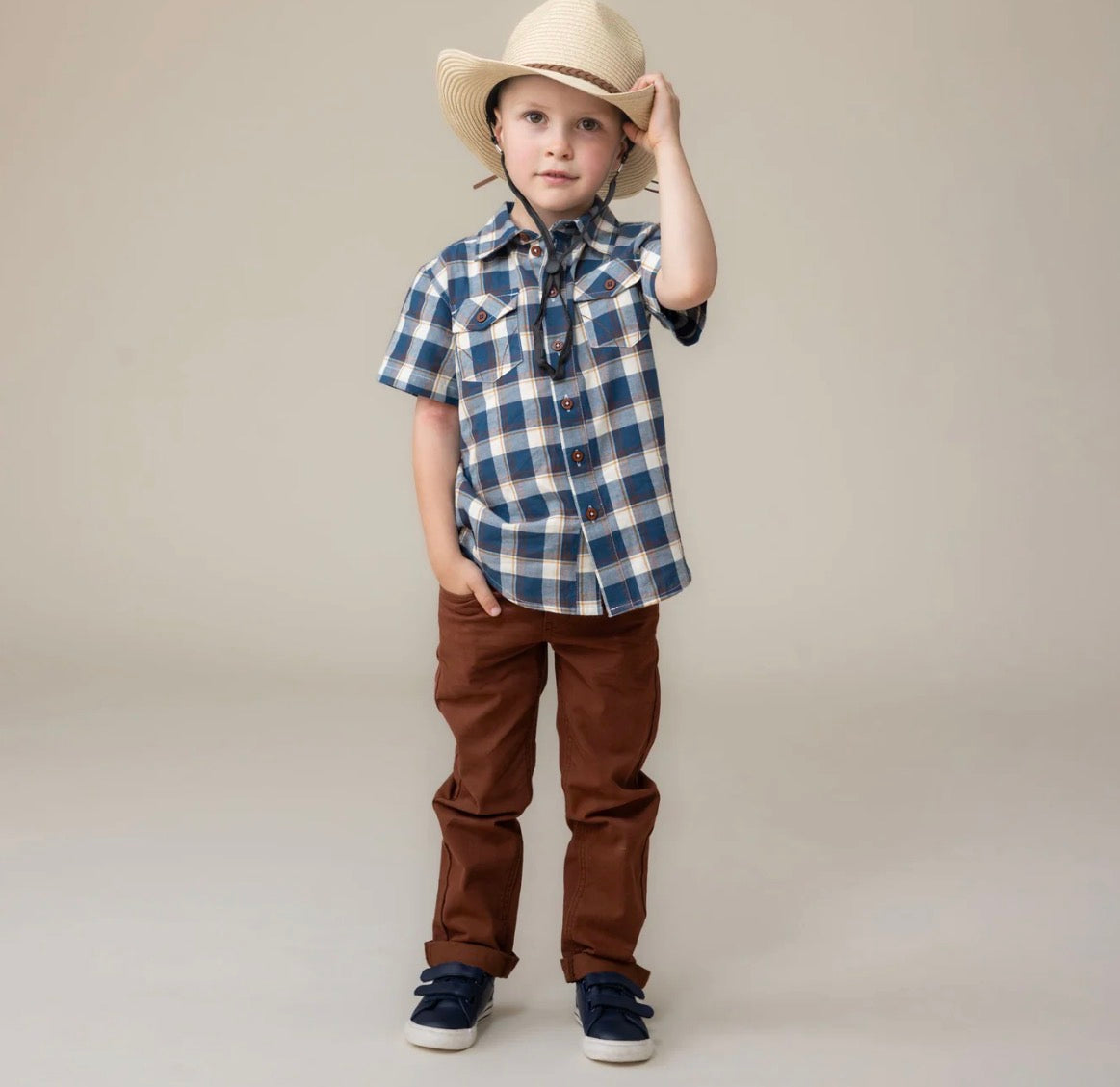 Boys Brown Denim Jeans