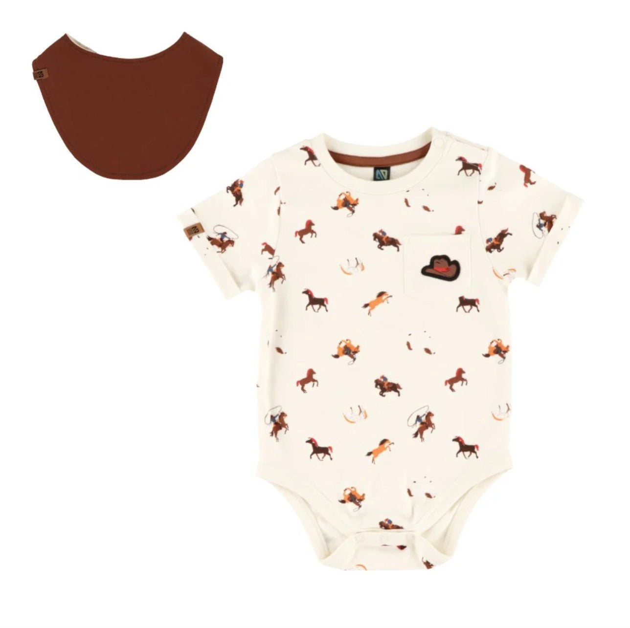 Reversible Bib Cowboy Onesie