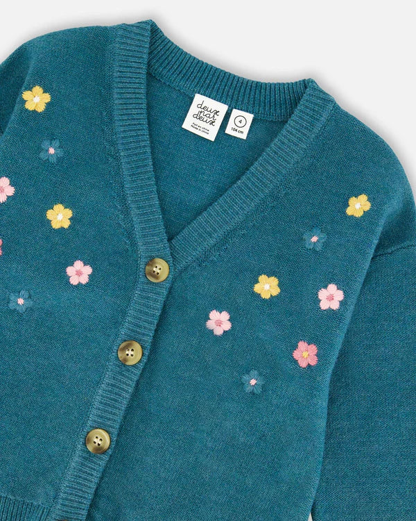 Floral Embroidered Cardigan