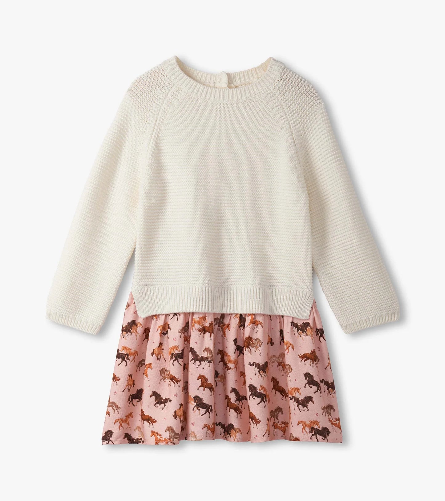 Horse mixed sweater dress