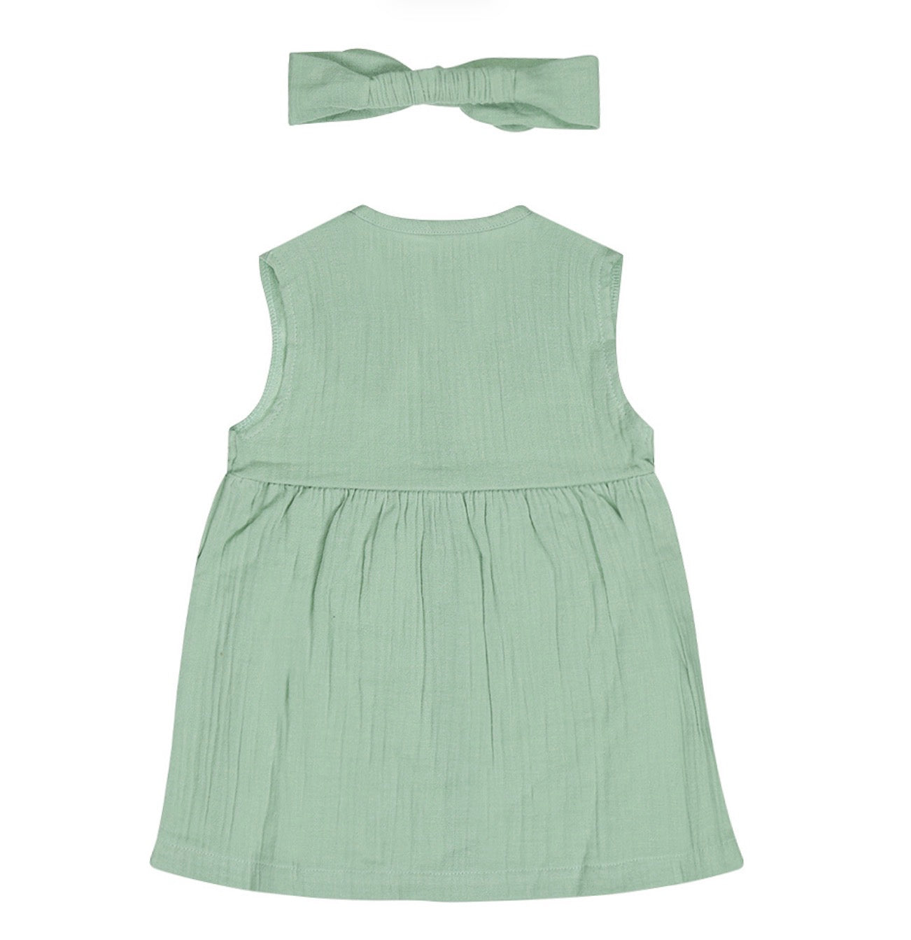 Girls 2 Piece Dress Set With headband