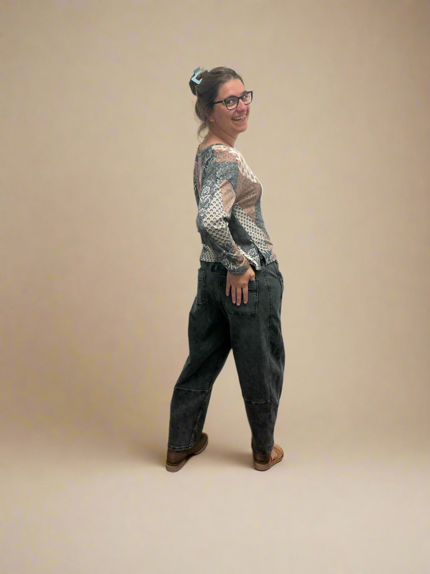 Audrey Girlfriend Barrel Jeans