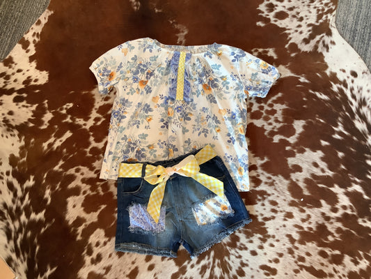 Girls summer floral set