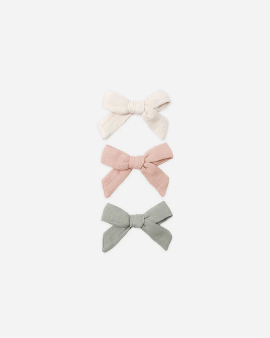 Natural, Fern, And Rose Bows Set