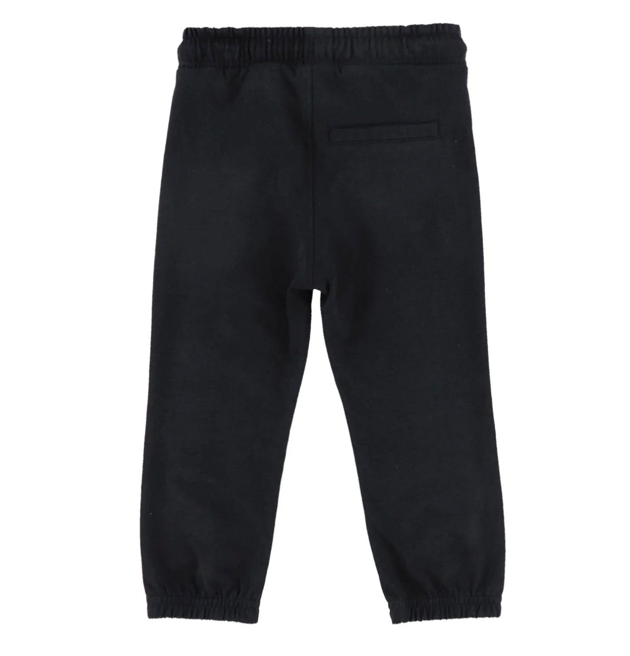 Boys Black Pants With Drawstring Waistband