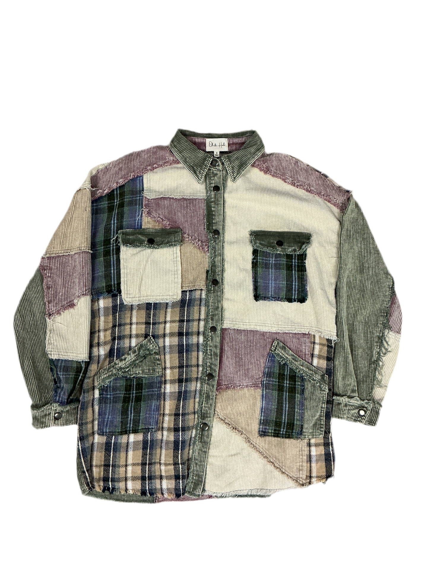 Quilt-patch Corduroy Jacket