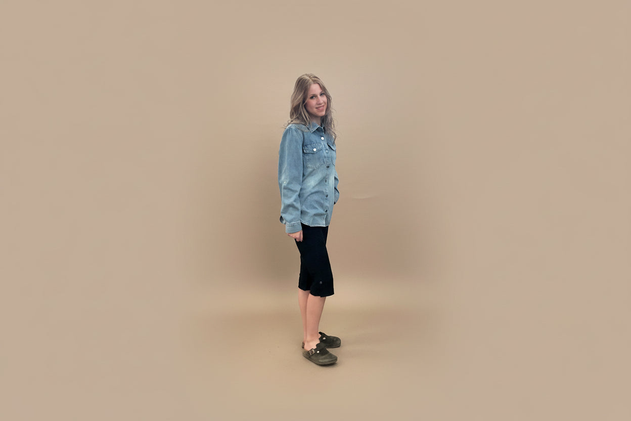 Ocean-Wash Classic Denim Shirt