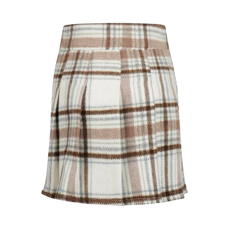 Pleated Velour Skirt