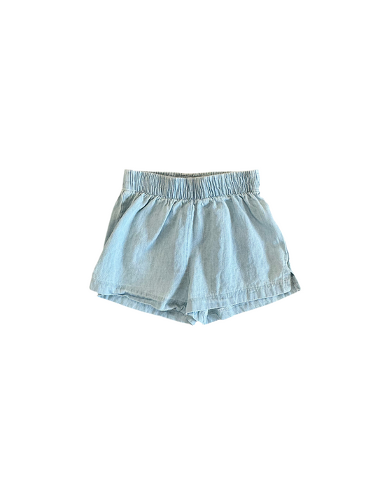 Light Wash Denim Style Shorts