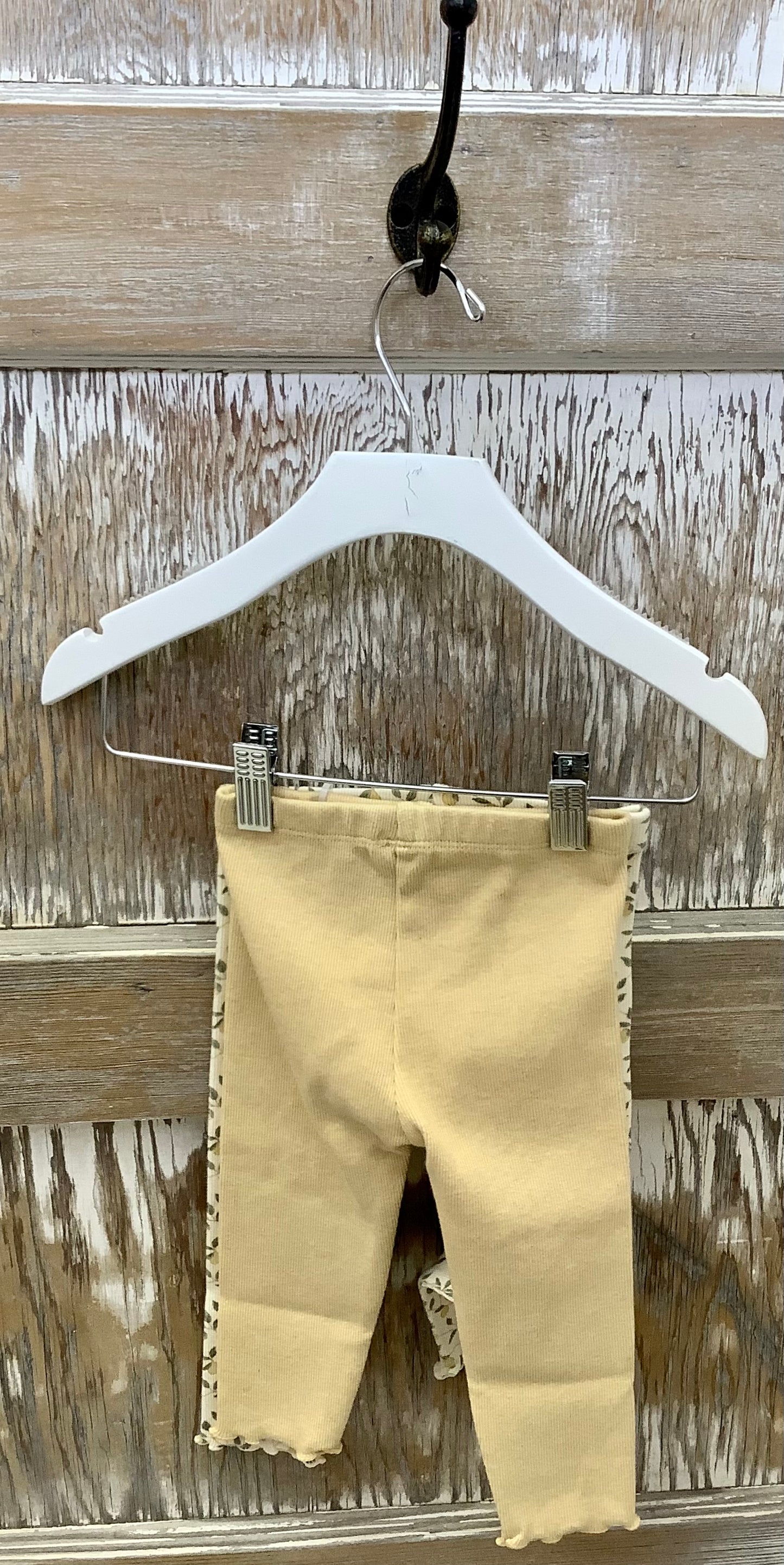 Ribbed Leggings Set Lemons, Yellow