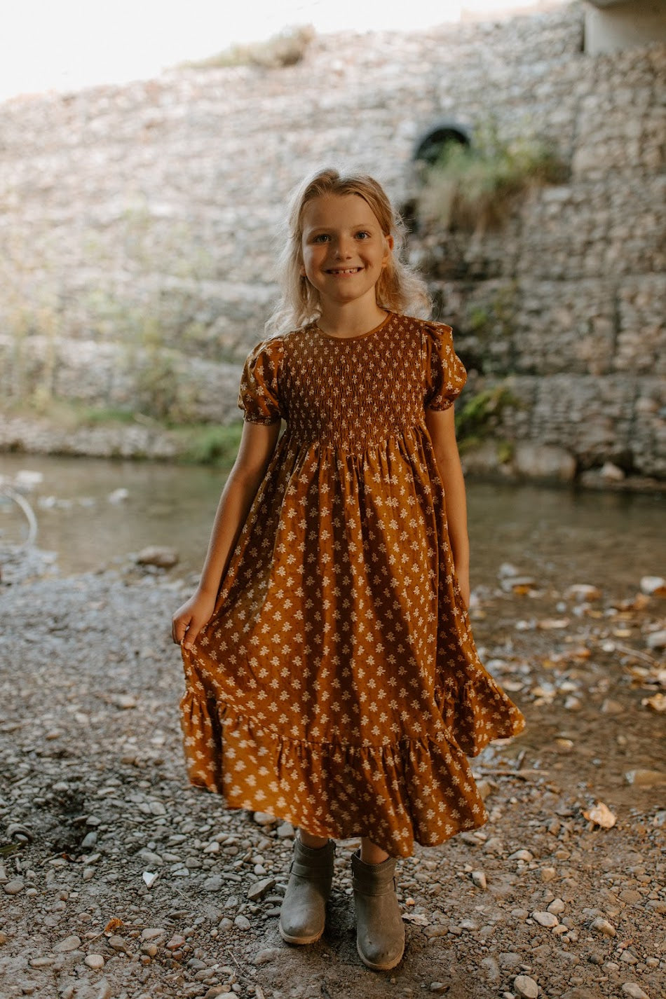 Lydia Dress Golden Fleur