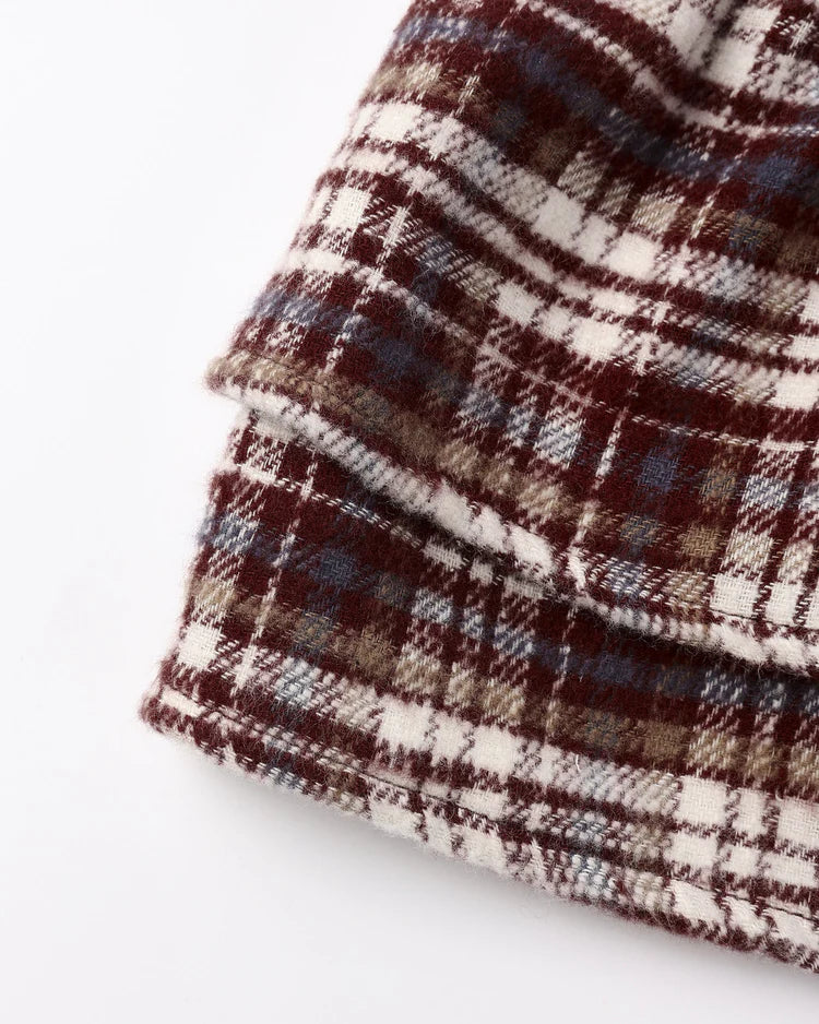 Plaid Tiered Mini Skirt