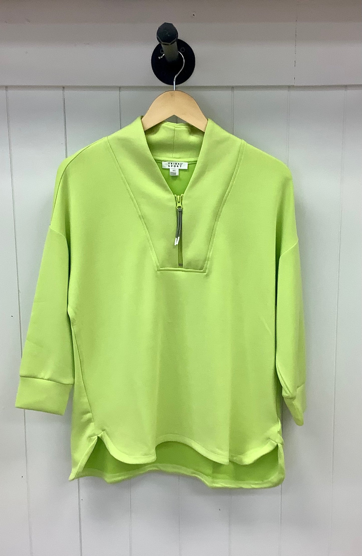 V-Neck Zipper Sport Top