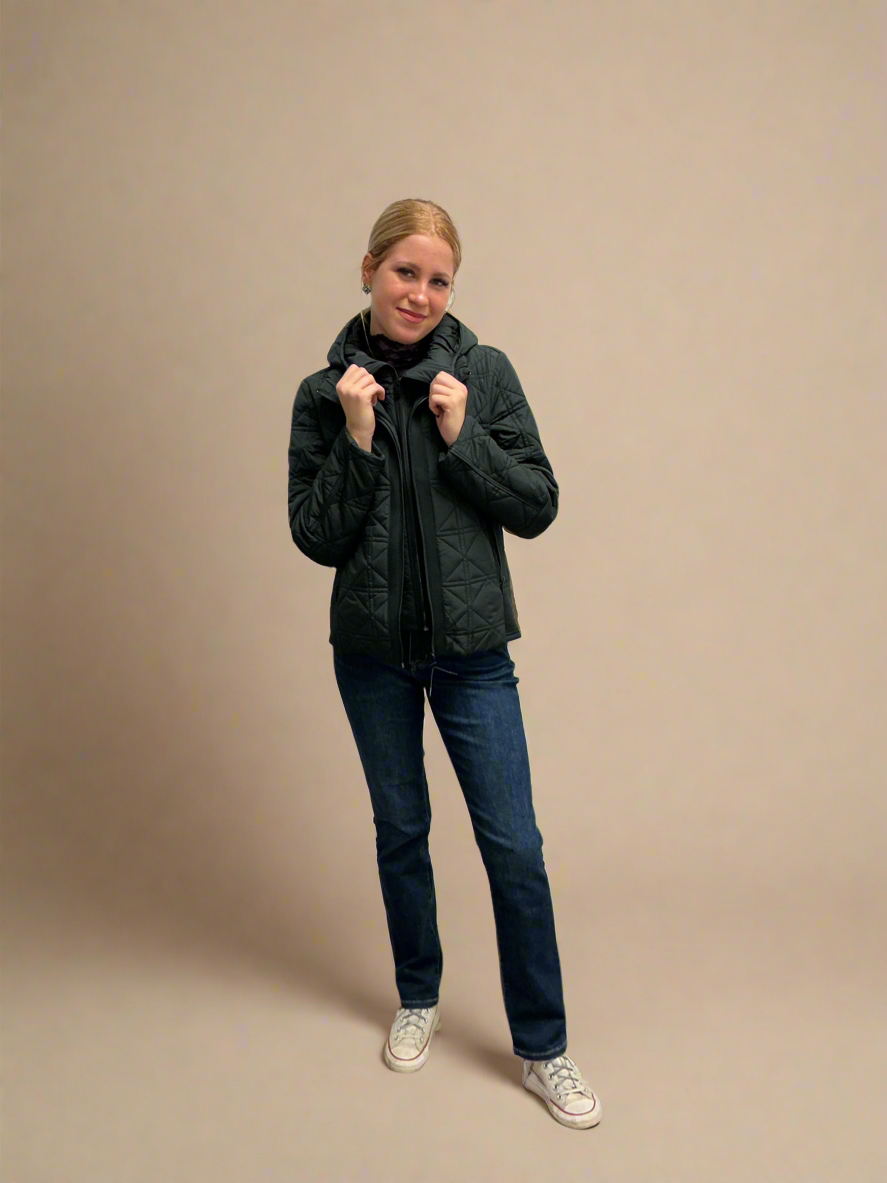 Black Quilted Puffer Jacket