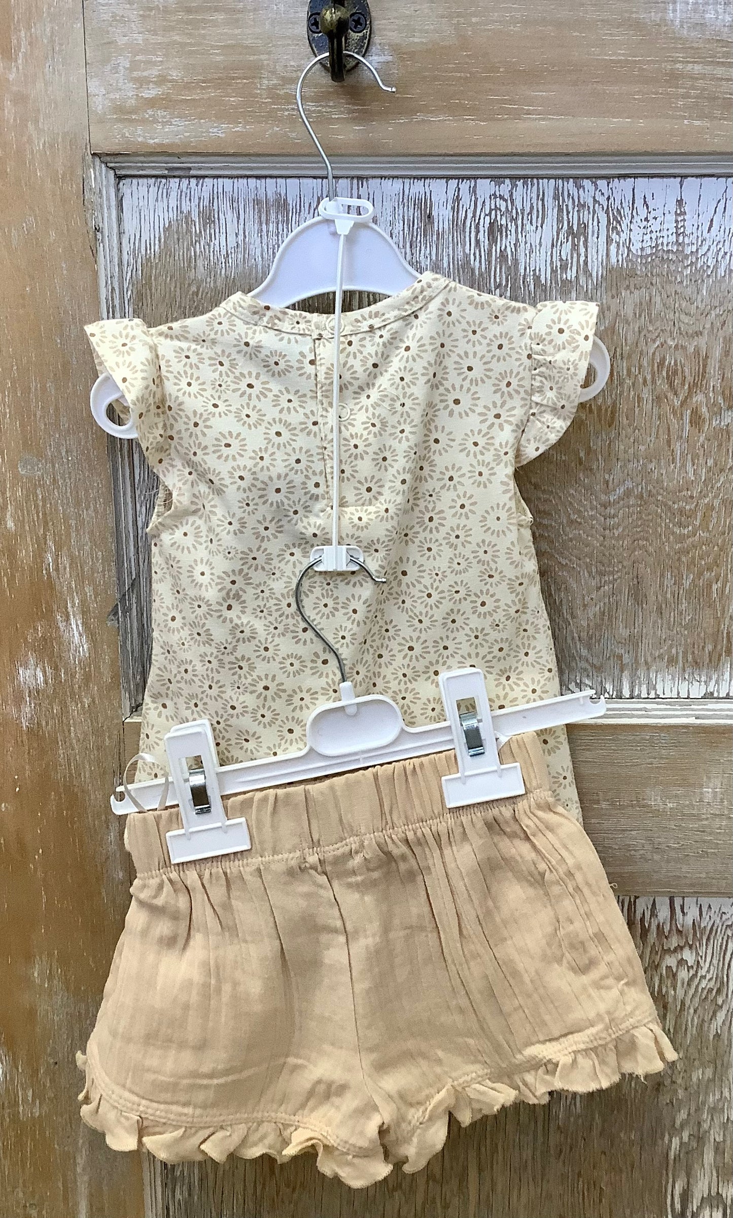 Floral Ruffle Short Set