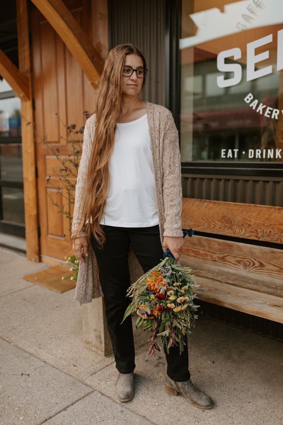 Oatmeal Cable Knit Cardigan