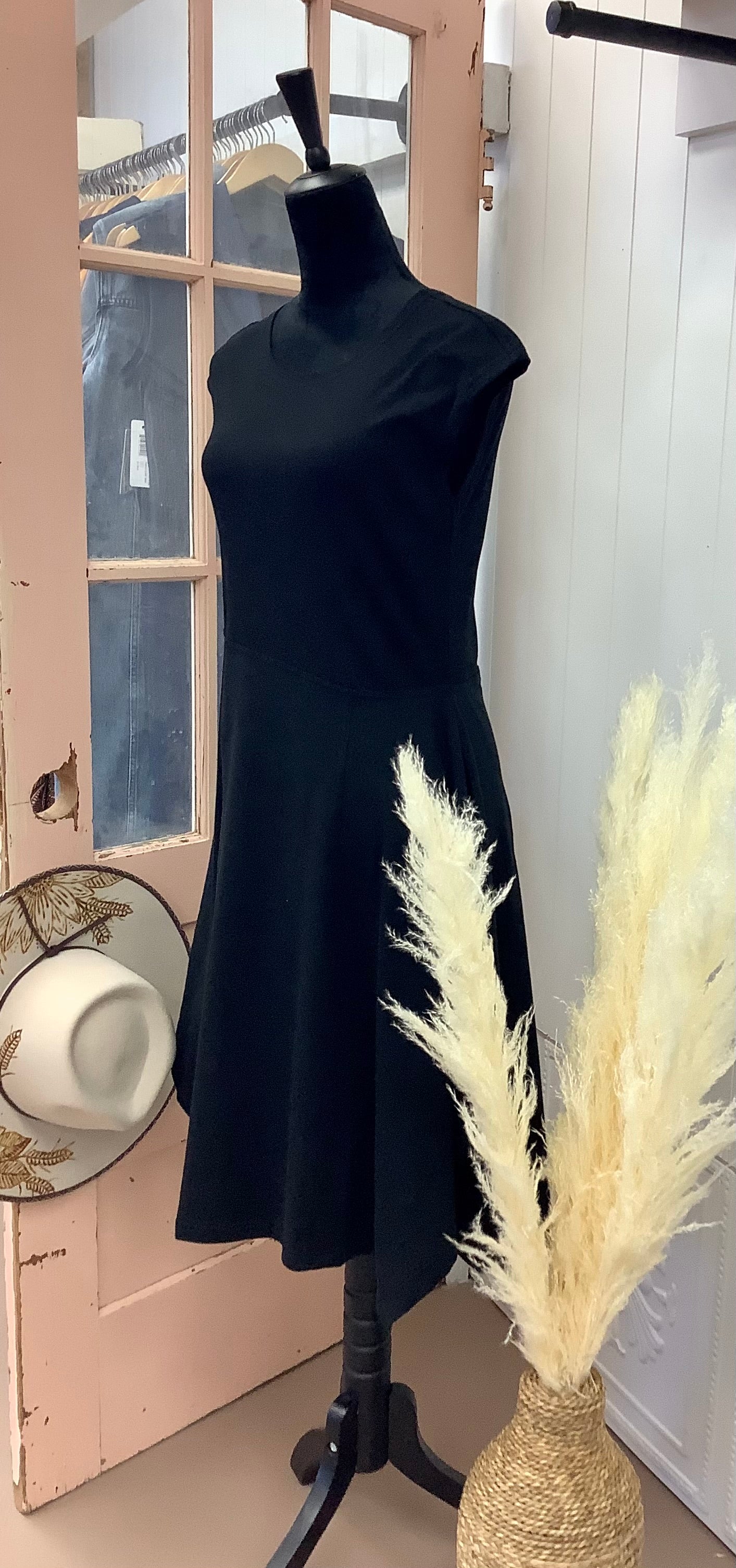Asymmetrical Crew-neck Dress